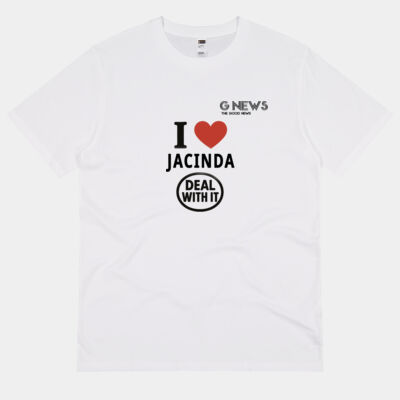 I love Jacinda White Unisex Concept Tee Thumbnail