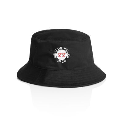 Two ticks Red- Ditch the Pricks in '26 Bucket hat Thumbnail